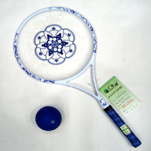 广友p6-qhc青花瓷柔力球拍套装 碳纤维 38孔青花瓷大拍面