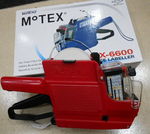 原装进口韩国MoTEX摩登思MX-6600双排十位打价机标价打码标签机器