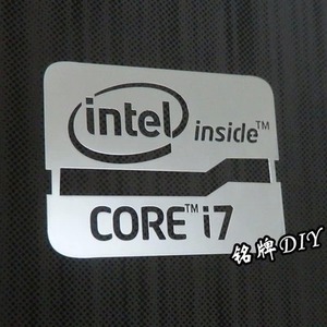 intel core i7 金属贴纸 logo 电脑 笔记本 机箱 贴标 标志 标签