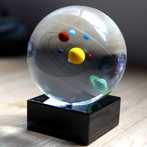 彩色太阳系行星 星球 九大 八大天体 创意 水晶球 摆件 生日礼物