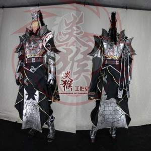 剑三天策破军套黑色版全套/cos游戏道具定做/炎猴工作室