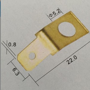 6.3插片 螺丝孔5.2 电容插片 接线端子 连接片 电池焊片 线鼻线耳
