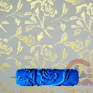 玫瑰7寸墙面印花滚筒液体墙纸漆滚花工具硅藻泥压花滚筒刷墙神器