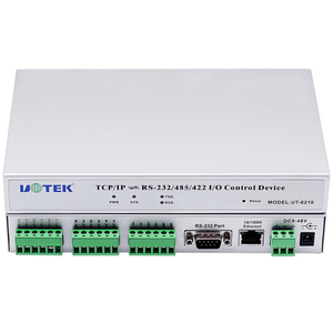 宇泰UT-6210 TCP/IP到RS232/485/422远程网络I/O控制器 转换器网口转串口RS485通讯传输模块防雷