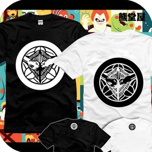 日本战国武将上杉笹毘上杉谦信纯棉家徽家纹衣服短袖t恤