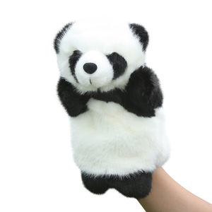 可爱小熊猫动物手偶 儿童手套毛绒玩具 宝宝早教手指玩偶大号