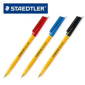 德国正品施德楼STAEDTLER 430 F 铠甲武士圆珠笔 原子笔 黄色笔杆