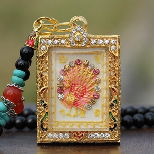 泰国孔雀佛牌 阿赞力矿招财助人缘崇迪佛四面佛掩面佛药师佛