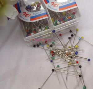 玻璃头珠针耐高温精致针头锋利50根一盒 全场满20元包邮