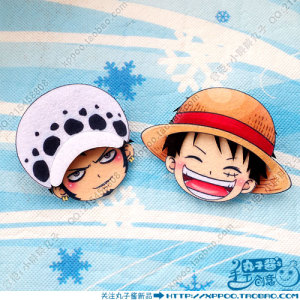 海贼王特拉法尔加·罗q版草帽子路飞发卡漫展立体徽章cos动漫周边