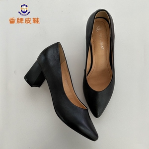 00刘福荣11淘宝香牌皮鞋女鞋牛皮2022春夏平跟高跟防臭软皮的单鞋0