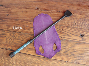 袋鼠皮直杆鞭 蛇皮柄硬杆 sp马鞭 关东侠客手工皮鞭(需定做)