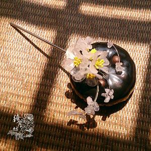 【绮月坊】剑网三90小橙武衍生发簪 七秀发簪樱花醉