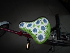 毛线自行车座套
