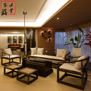 新中式沙发组合现代中式禅意沙发家具酒店样板房茶室简约全套家具