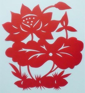 荷花刻纸