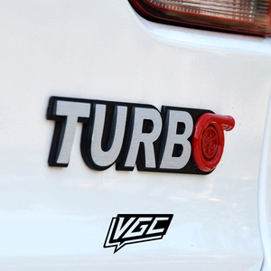 5 6 gti r turbo 立体金属车标 个性车贴 涡轮增压
