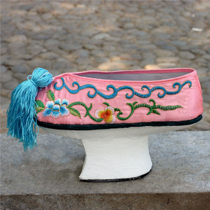 汐沚古装清朝格格鞋花盆底鞋皇后贵妃宫女甄嬛娘娘旗鞋女绣花鞋子