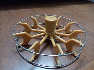 老陈工坊手工手拨轮 八卦轮 筏钓轮 风筝轮 车盘 渔轮 鱼轮18cm