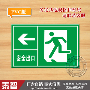 安全出口紧急疏散指示牌 超市商场指示牌标志牌标牌标识提示牌