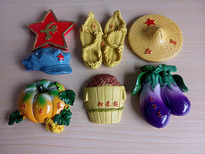 中国特色红色经典井冈山旅游纪念立体浮雕树脂工艺冰箱贴家居饰品