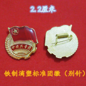 团徽中国共青团团徽批发精致标准铁制滴塑别针2.2厘米团徽团员证