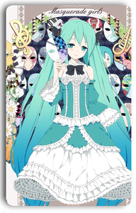 水晶磨砂校园动漫贴纸卡贴定制定做初音未来系列卡贴纸包邮