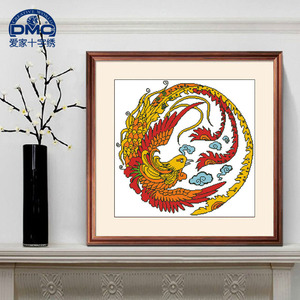 法国dmc十字绣 套件 专卖 客厅-mr飞舞凤凰--zg10012精准印花