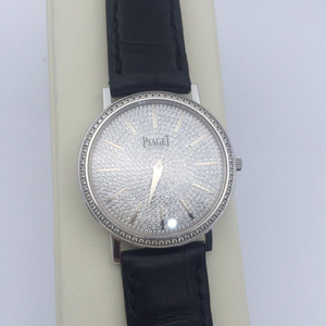 二手正品piaget/伯爵手表g0a36128 18k白金镶钻手动机械休闲男表