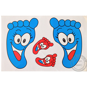 幼儿园装饰品小脚丫贴纸脚印贴画创意自粘儿童房间装饰卡通墙贴