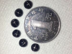 纯天然十字星光透辉石猫眼裸石戒面6x6