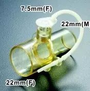 进口呼吸机湿化器温度计三通/重复式感温直型接头/带盖测三通接头