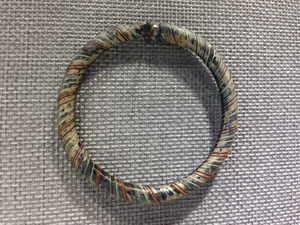 汉代满蛤蜊光的缠丝琉璃手镯,精美的高级别古代首饰