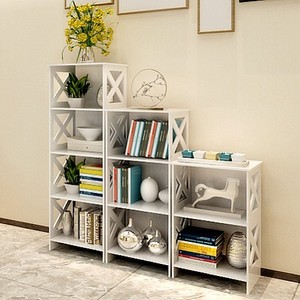 宜佳风格木塑板置物架搁板收纳墙柜储物架方形书架浴室防水鞋架