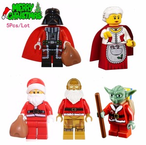 兼容乐高积木圣诞星战达斯维达黑武士 c3po 圣诞老人人仔拼装玩具