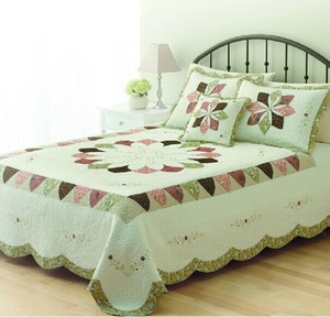 外贸欧式绗缝被水洗被韩式绣花被床罩床盖双人被2.5米床品大尺寸