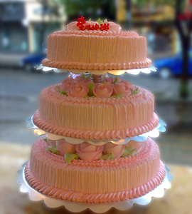 成都三层生日蛋糕多层蛋糕成都生日蛋糕店三层婚庆蛋糕创意蛋糕