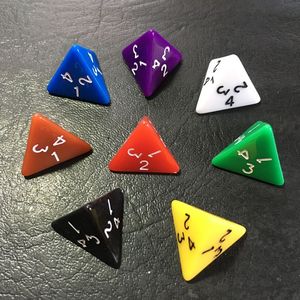 4面骰子 彩色骰子 四面骰子 数字骰子 儿童教具