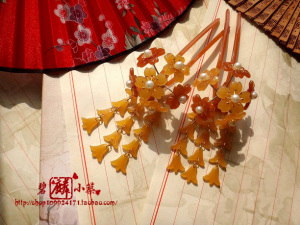 【阿麟】碧麟小筑|古风发簪|汉服发饰|日式发簪|仿龟甲和风步摇