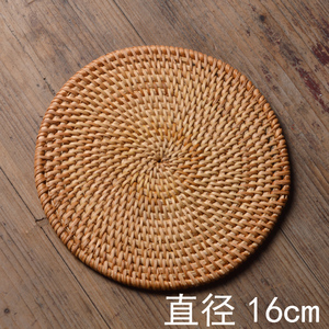 越南手工藤编 杯垫隔热垫烧水壶垫煮茶壶防烫 圆形 直径16cm