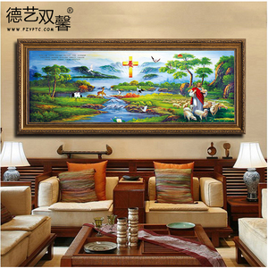 基督教装饰画十字架教堂欧式长幅大堂客厅卧室装饰画书房装饰壁画