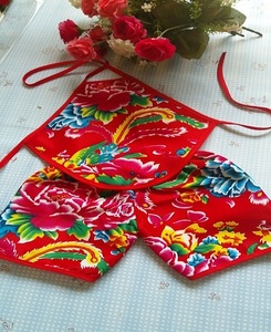 成人肚兜套装东北大花布 大花裤衩农村喜剧秧歌表演服演出服