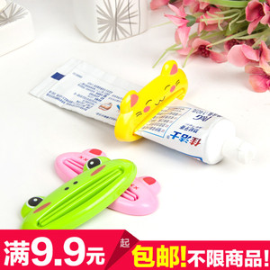9.9包邮创意卡通动物造型挤牙膏器 韩国懒人化妆品洗面奶挤压器