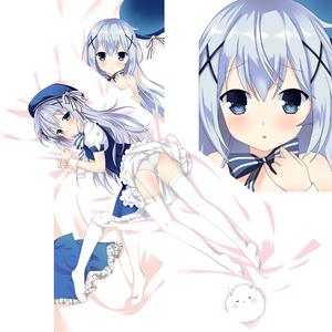 请问您今天要来点兔子香风智乃靠枕二次元动漫等身抱枕套来图定做