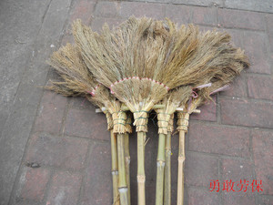 包邮热卖芦花扫把手工制作高粱塑料竹扫帚劳保清洁工具