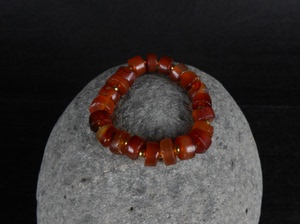 高古玛瑙算盘珠 喇叭孔 精品漂亮 值得收藏