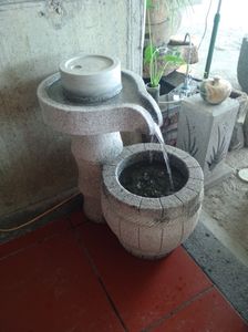 厂家直销 仿古风水石磨流水 复古花园流水 鱼池园林景观 石雕工艺