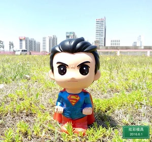 超人.卡通乳胶模具石膏像模具批 发石膏娃娃模具白胚涂色24cm