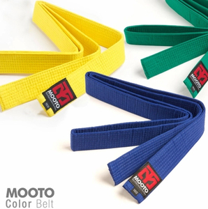 MOOTO韩国原装跆拳道色带单圈双圈道带 考级色带绣字