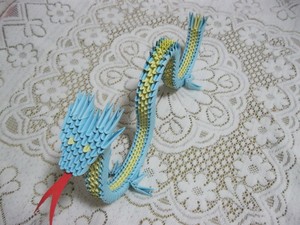 三角插纸片材料包中国龙教程/折纸材料//diy龙/材料包成品满包邮